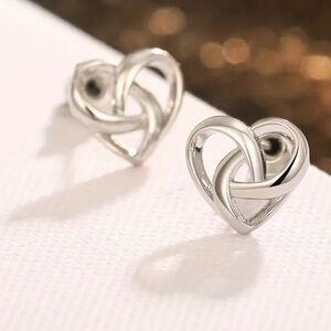 Celtic heart knot earrings